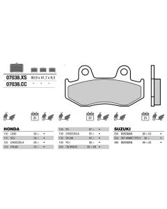 [BREMBO] Тормозные колодки 07038XS 