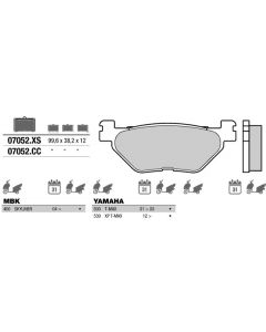 [BREMBO] Тормозные колодки 07052XS 