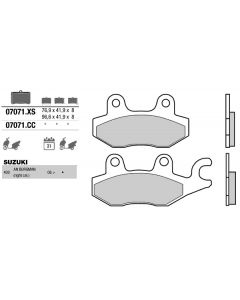 [BREMBO] Тормозные колодки 07071XS 