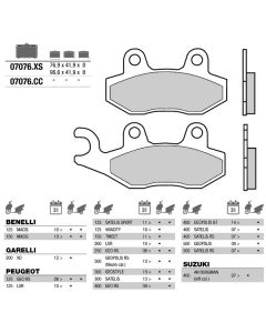 [BREMBO] Тормозные колодки 07076XS 