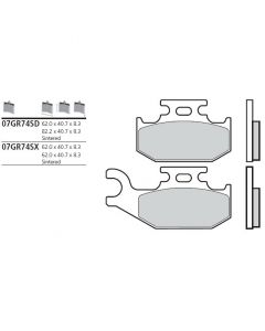 [BREMBO] Тормозные колодки 07GR74SD 