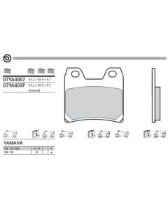 [BREMBO] Тормозные колодки 07YA4007 