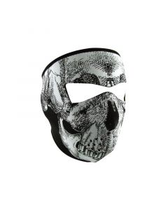 [ZAN] Маска Black And White Skull Face, Светящаяся 